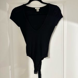 V neck body suit